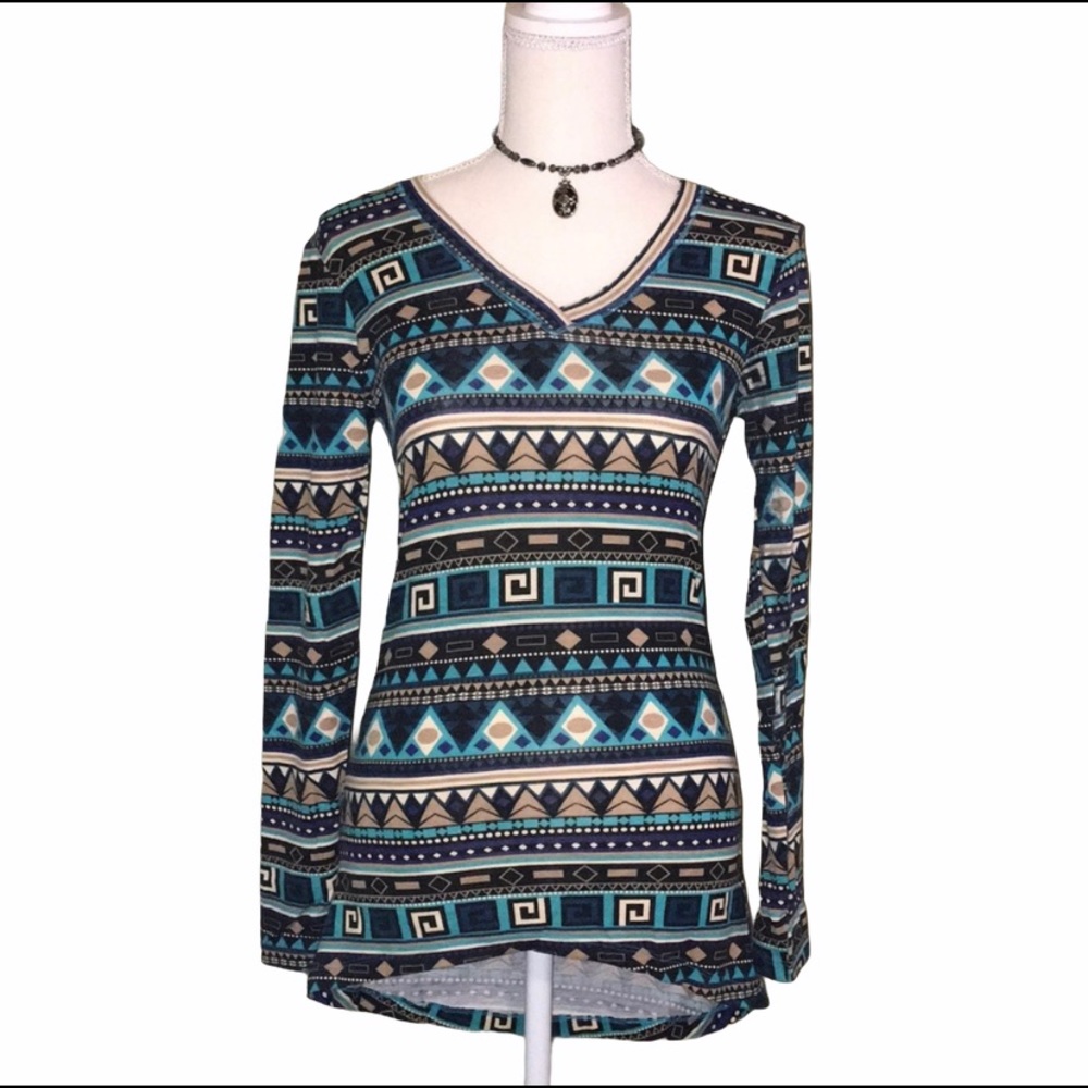 Rue 21  Aztec Print High Low Tunic Size S